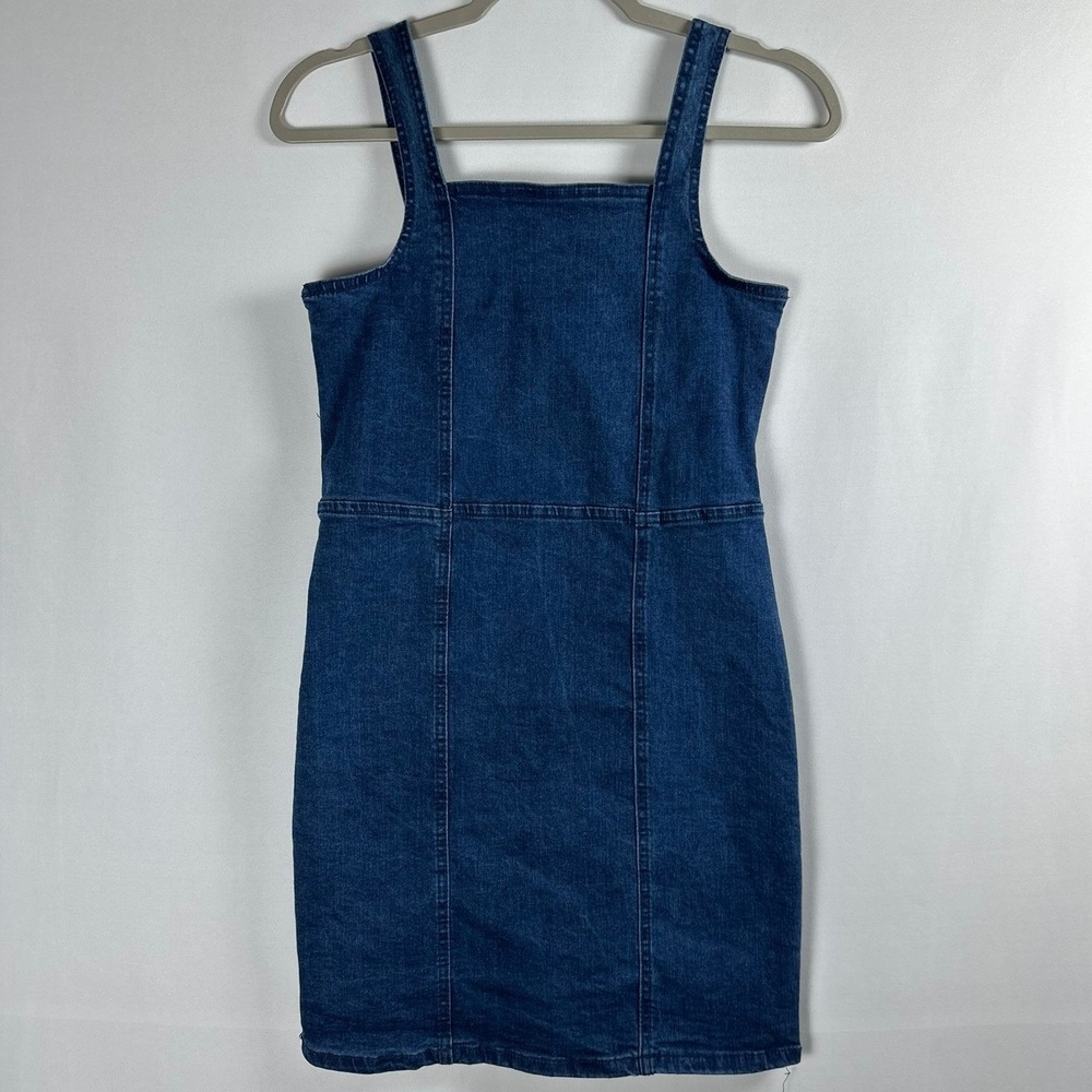Steve Madden Girls Denim Jumper Dress Size M 10/12 Blue Jean Pinafore Layering
